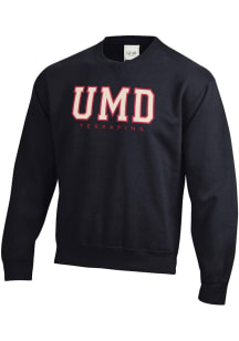 Gear For Sports Maryland Terrapins Mens Black Big Cotton Long Sleeve Crew Sweatshirt