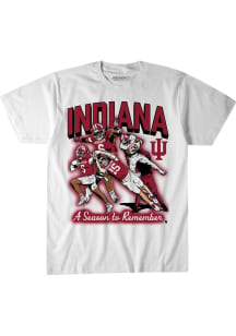 Indiana Hoosiers White BreakingT Indiana Football: A Season to Remember Short Sleeve Fashion Playe..