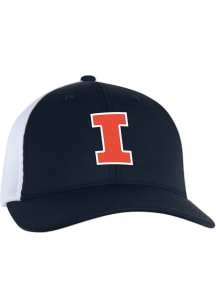 Illinois Fighting Illini Mens Navy Blue Hugo Mesh Back Flex Flex Hat