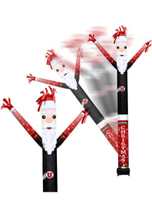 Utah Utes Black Outdoor Inflatable Santa team color and team logo