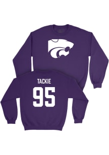 Patrick Tackie  Campus Ink K-State Wildcats Youth Purple NIL Legacy Long Sleeve Crew Sweatshirt