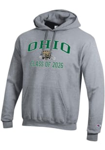 Champion Ohio Bobcats Mens Grey Primary Class of 2026 Powerblend Long Sleeve Hoodie