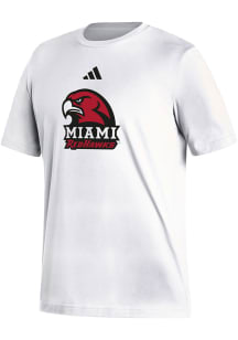 Adidas Miami RedHawks White Fresh Short Sleeve T Shirt