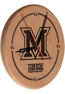 Miami RedHawks Laser Engraved Wall Clock