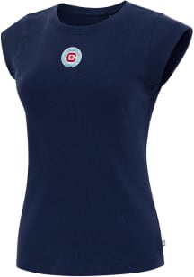 Antigua Chicago Fire Womens Red Show Off Short Sleeve T-Shirt