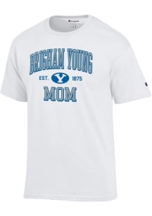 Champion BYU Cougars White EST Date Mom Jersey Short Sleeve T Shirt