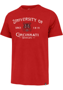 47 Cincinnati Bearcats Red Whitlock Vault Bearcat Head Short Sleeve Fashion T Shirt