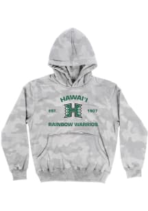 Vive La Fete Hawaii Warriors Toddler Grey Camo Long Sleeve Hooded Sweatshirt