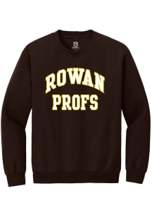 Summit Sportswear Rowan University Mens Brown ARCH STACK Long Sleeve Crew Sweatshirt