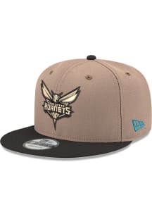 New Era Charlotte Hornets Brown Black & Camel 9FIFTY Mens Snapback Hat