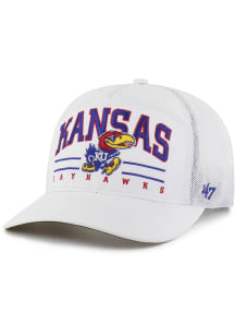 47 Kansas Jayhawks Brrr Roscoe Mesh Hitch Adjustable Hat - White