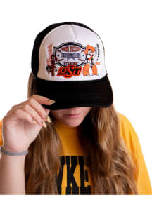 Gameday Social Oklahoma State Cowboys White Layered Patch Trucker Womens Adjustable Hat