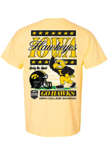 Something Inked Iowa Hawkeyes Gold ESPN College Gameday Mascot Runner Short Sleeve T Shirt