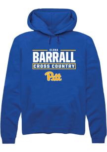 Elena Barrall Pitt Panthers Mens Blue NIL Stacked Box Player Hood