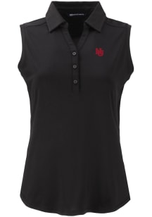 Cutter and Buck Nebraska Cornhuskers Womens Black Vault Forge Eco Polo Shirt