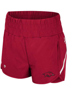 Colosseum Arkansas Razorbacks Womens Cardinal Red Levitation Shorts
