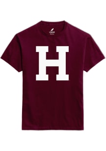 Harvard Crimson Maroon Block H Short Sleeve T Shirt