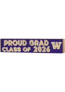 KH Sports Fan Washington Huskies Class of 2026 Block Sign - Purple