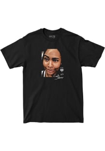 Sarah Strong UConn Huskies Black NIL Portrait Drop Short Sleeve Fashion Player T Shirt