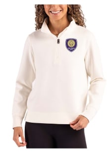 Cutter and Buck Orlando City SC Womens White Roam Qtr Zip