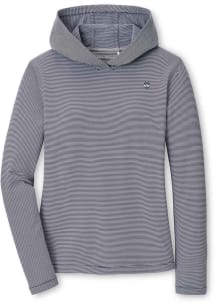 Peter Millar UConn Huskies Womens Navy Blue Pine Sugar Stripe Husky Hooded Sweatshirt