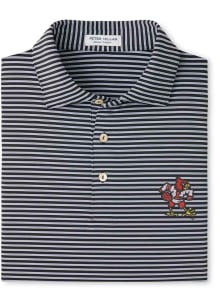 Peter Millar Louisville Cardinals Mens Black Tiebreaker Short Sleeve Fashion Polo