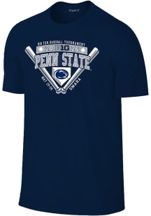Penn State Nittany Lions Navy Blue 2026 Big Ten Baseball Tournament Participant Short Sleeve T Shi..