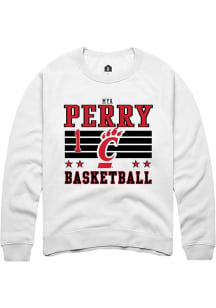Mya Perry Cincinnati Bearcats Mens White NIL Striped Player Crew