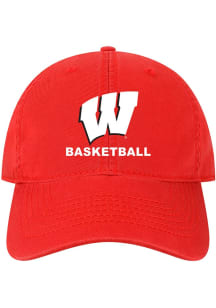 Wisconsin Badgers Basketball EZA Twill Adjustable Hat - Red