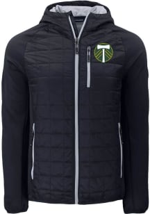 Cutter and Buck Portland Timbers Mens Black Rainier PrimaLoft Hybrid Medium Weight Jacket