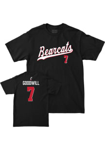 Tynean Goodwill Cincinnati Bearcats Black NIL Script Short Sleeve Player T Shirt