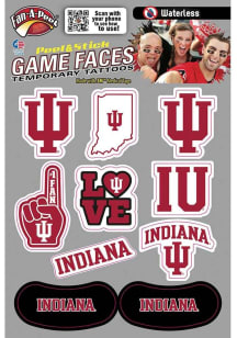 Indiana Hoosiers Multi-Design Face Tattoo