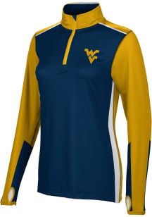 ProSphere West Virginia Mountaineers Womens Navy Blue Counter Qtr Zip