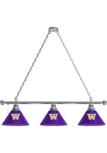Washington Huskies 3 Shade Silver Billiard Lamp