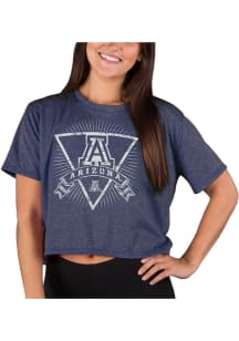 Concepts Sport Arizona Wildcats Womens Navy Blue Quest Short Sleeve T-Shirt