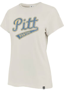 47 Pitt Panthers Womens Ivory Frankie Short Sleeve T-Shirt