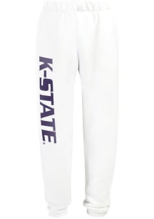 Hype and Vice K-State Wildcats Womens Classic White Sweatpants