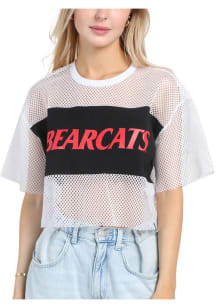 Cincinnati Bearcats Womens Hype and Vice Cropped Mesh Fashion Football Jersey - White