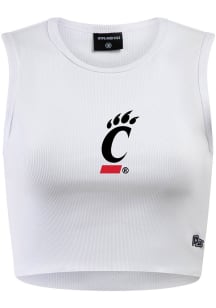 Hype and Vice Cincinnati Bearcats Womens White Cut Off Tank Top