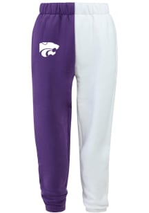 Hype and Vice K-State Wildcats Womens Power Cat Colorblock White Sweatpants