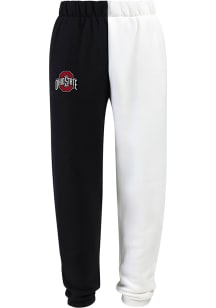 Hype and Vice Ohio State Buckeyes Womens Two Tone Colorblock White Sweatpants
