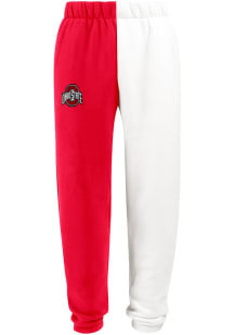 Hype and Vice Ohio State Buckeyes Womens Two Tone Colorblock White Sweatpants