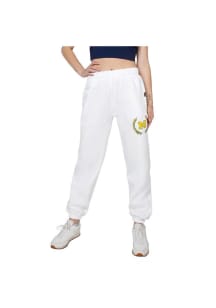 Hype and Vice Michigan Wolverines Womens Boyfriend White Sweatpants