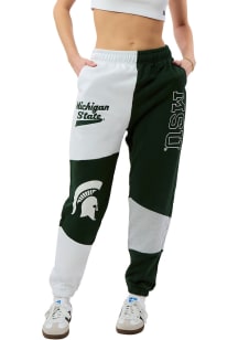 Hype and Vice Michigan State Spartans Womens Patchwork Green Sweatpants
