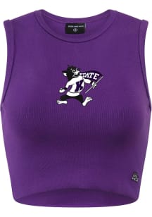 Hype and Vice K-State Wildcats Womens Purple Cut Off Tank Top