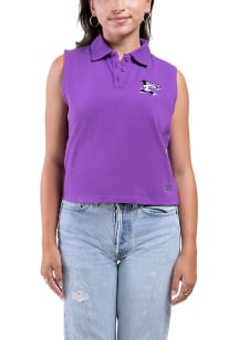 Hype and Vice K-State Wildcats Womens Purple Match Point Polo Tank Top