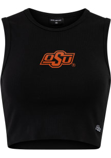 Hype and Vice Oklahoma State Cowboys Womens Black Cut Off Tank Top