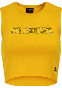 Hype and Vice Pittsburgh Womens Gold Graphic Tank Top