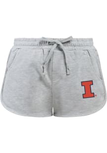 Hype and Vice Illinois Fighting Illini Womens Grey Sweatshorts Shorts