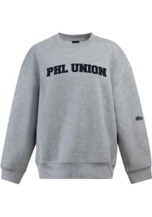 Hype and Vice Philadelphia Union Womens Grey Offside Crew Sweatshirt